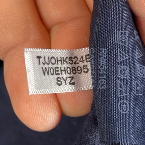 Tommy Hilfiger, Size 3X, Navy Lace Blouse, Scoop Neck, Short Sleeve, Plus - Picture 5 of 8